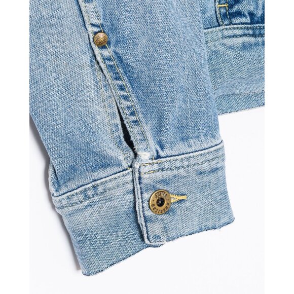 Vintage Smiths American Mens Small Trucker Jean Jacket Light Wash Denim - Picture 6 of 9